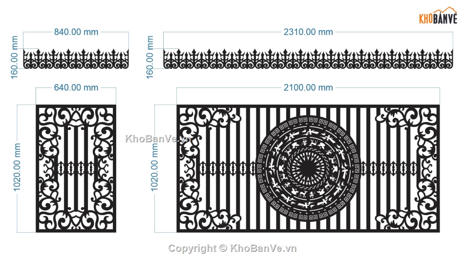 thiết kế hàng rào,cnc hàng rào,mẫu hàng rào cnc