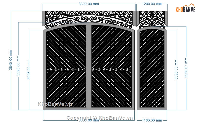 cổng 2 cánh cnc,file cnc cổng 2 cánh,mẫu cổng 2 cánh,cổng chính phụ