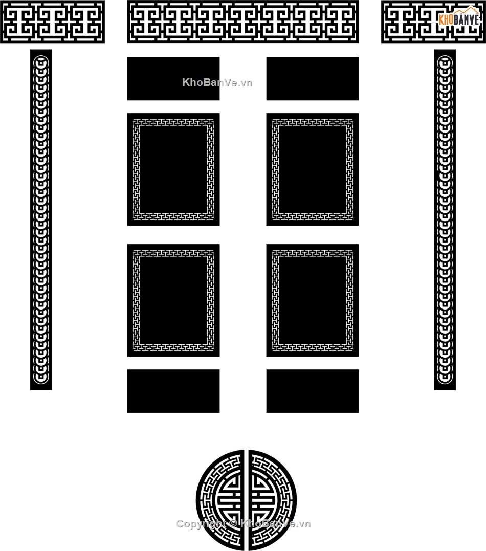 hoa văn cổng,mẫu cổng hoa văn,file cổng chữ thọ