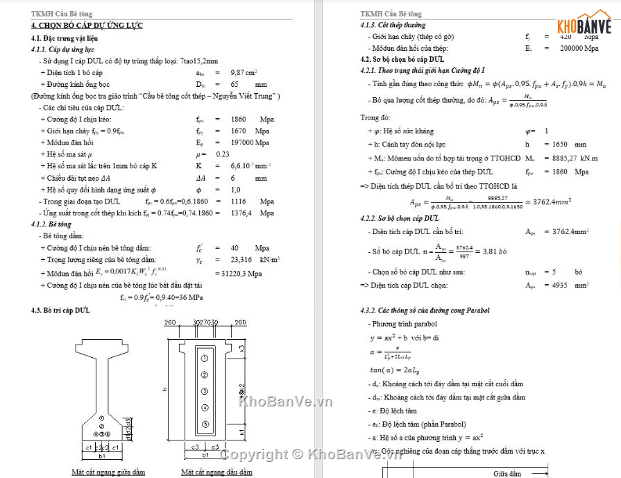 Đồ án thép,Bê tông cốt thép I 33,Dầm T 33m,Dầm I 33 m căng sau