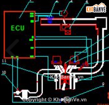 phun xăng điện tử,Toyota Innova,động cơ 1TR-FE,mô hình hệ thống phun.