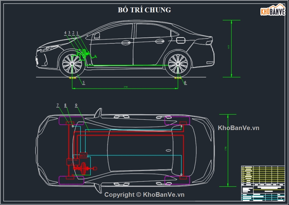 đồ án kỹ thuật,đồ án ô tô,bản vẽ đồ án ô tô,hệ thống phanh