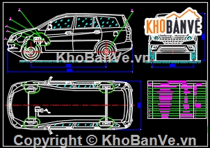 đồ án ô tô,bản vẽ ô tô,phanh xe Toyota Innova 2.0G 2020