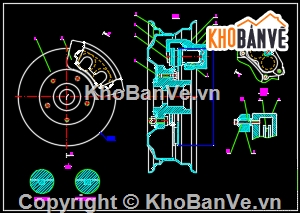 đồ án ô tô,bản vẽ ô tô,phanh xe Toyota Innova 2.0G 2020
