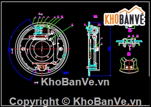 đồ án ô tô,bản vẽ ô tô,phanh xe Toyota Innova 2.0G 2020
