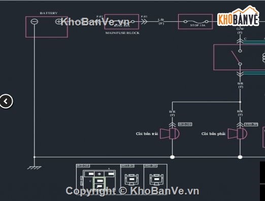 hệ thống điện,xe điện,Đồ án,hệ thống điện thân xe Ford Ranger