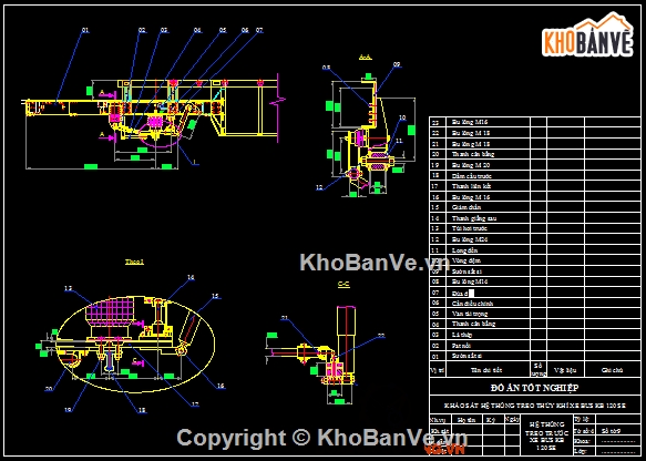 Đồ án,hệ thống treo thủy khí,xe bus KB 120SE