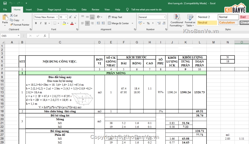 đồ án tổ chức thi công,bản vẽ cad,tính toán