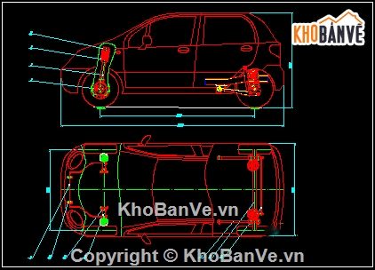 bản vẽ treo trước xe matiz,bản vẽ treo sau xe matiz,bản vẽ giảm chấn trước xe matiz
