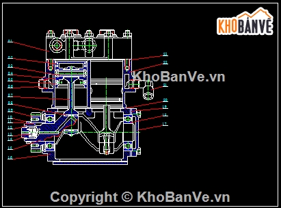 đồ án ô tô,bản vẽ máy nén,máy nén piston
