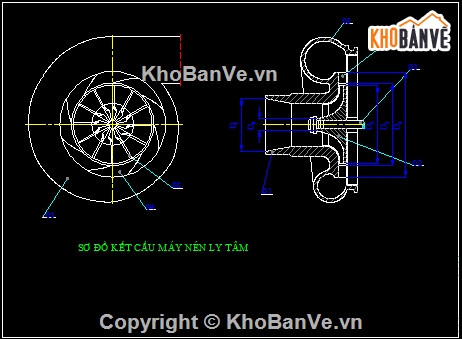 đồ án ô tô,bản vẽ máy nén,máy nén piston