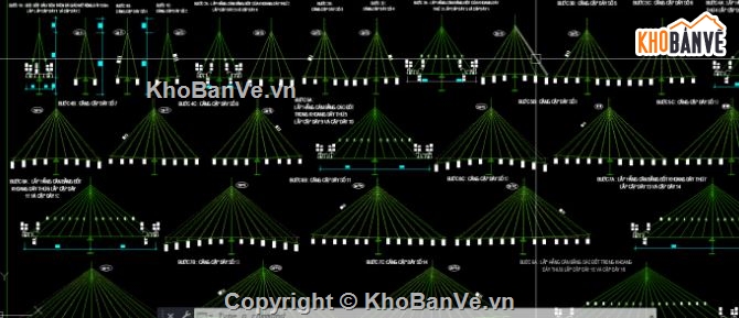 thiết kế cầu dây văng,cầu dây văng,cầu dây văng lắp hẫng