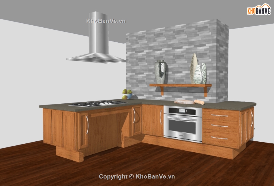 file 3d nội thất bếp,sketchup nội thất phòng bếp,model su nội thất bếp,phòng bếp sketchup