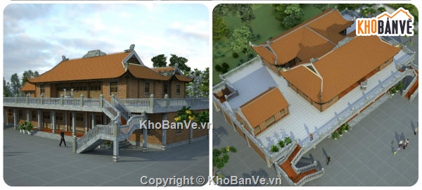 bản vẽ chùa,chùa,cad chùa