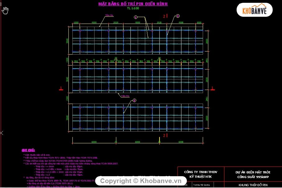 điện năng lượng mặt trời áp mái 1mwp,bản vẽ solar 1mwp,bản vẽ solar áp mái 1mb,dự án điện năng lượng mặt trời,hệ thống điện năng lượng mặt trời,Solar công suất 995 KWP