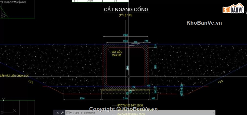 bản vẽ cống bản,thiết kế cống hộp,cống hộp 2.5x2.5m