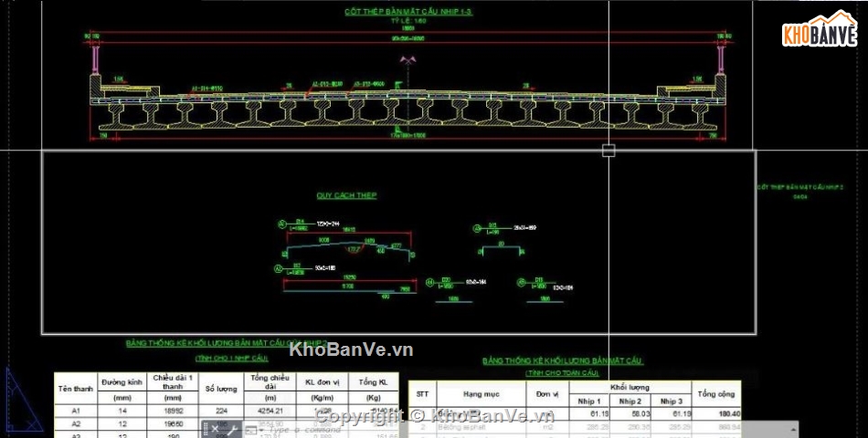 chữ T ngược,L=20m,bản vẽ dầm t