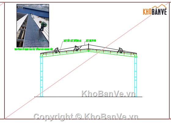 File cad,chi tiết thi công,chi tiết mái,nhà mái