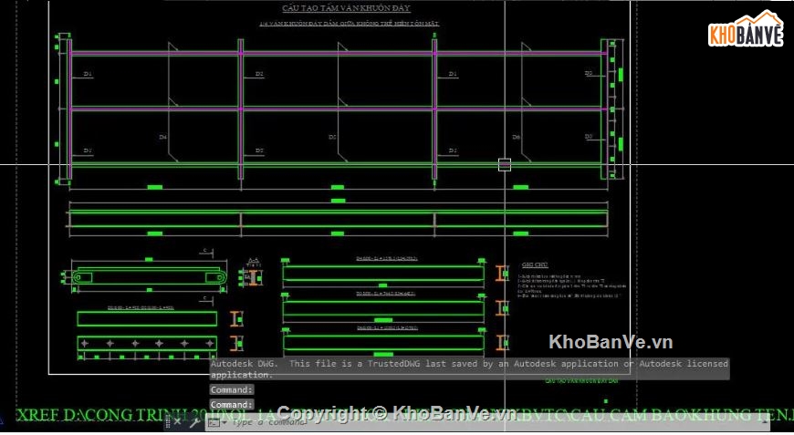 bản vẽ dầm bản,bản vẽ bệ đúc dầm,file cad cầu dầm