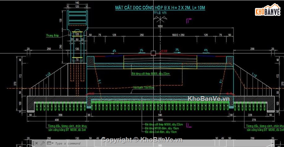 bản vẽ cống bản,file cống hộp,bản vẽ cống hộp
