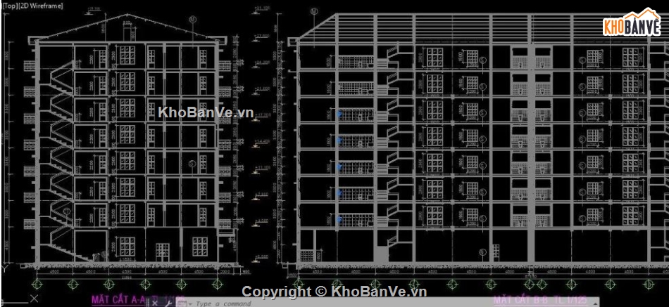 kiến trúc chung cư,cad chung cư,chung cư 8 tầng,File chung cư,kiến trúc 8 tầng