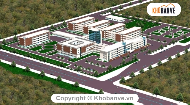 kiến trúc bệnh viện,kết cấu bệnh viện,bệnh viện đa khoa,bản vẽ bệnh viện