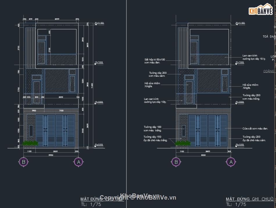thiết kế nhà 2.5 tầng file cad,File cad nhà phố 2.5 tầng,bản vẽ nhà phố 2 tầng,mẫu nhà phố 2 tầng 5x18.2m,kiến trúc nhà phố 2.5 tầng