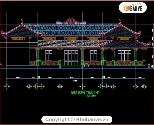 kiến trúc đình chùa,đình chùa cổ,bản vẽ kiến trúc,mẫu đình chùa đẹp