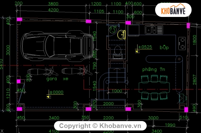 Thiết kế biệt thự,biệt thự phố,mẫu biệt thự 5.4x22m