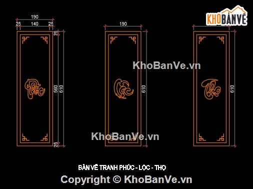 File chữ Phúc Lộc Thọ,Chữ Phúc Lộc Thọ,File CNC tranh