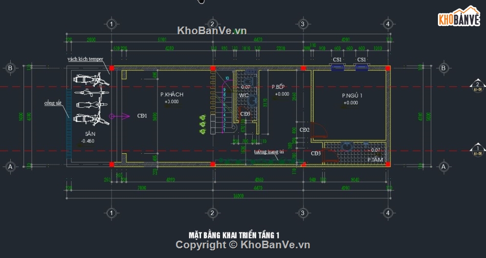 nhà phố 2 tầng,file nhà phố 2 tầng,bản vẽ nhà phố 2 tầng