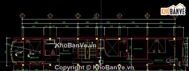nhà phố 6 tầng,file cad nhà phố,nhà phố file cad,bản vẽ nhà phố