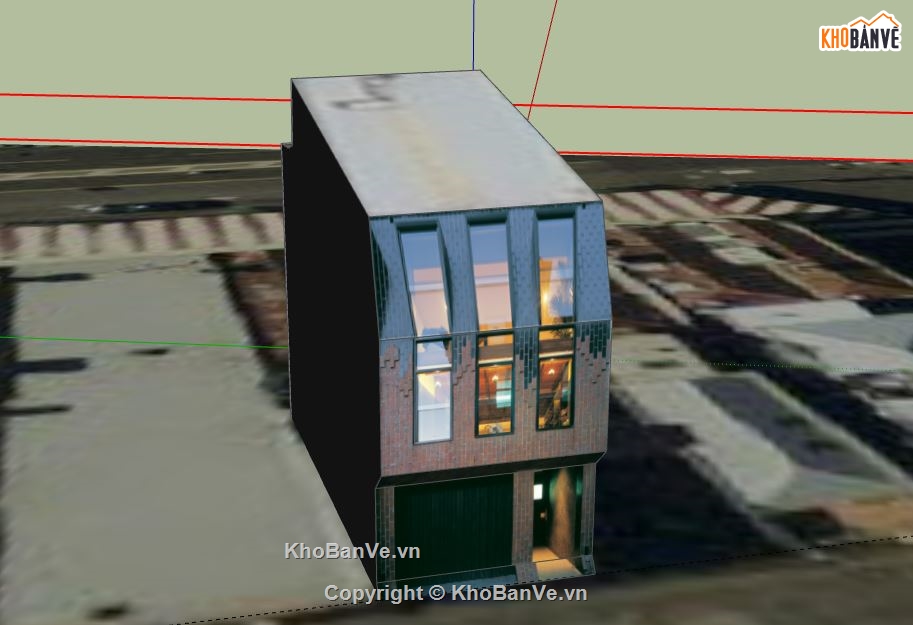 Nhà phố 2 tầng,file su nhà phố 2 tầng,sketchup nhà phố 2 tầng,nhà phố 2 tầng file su,model su nhà phố 2 tầng