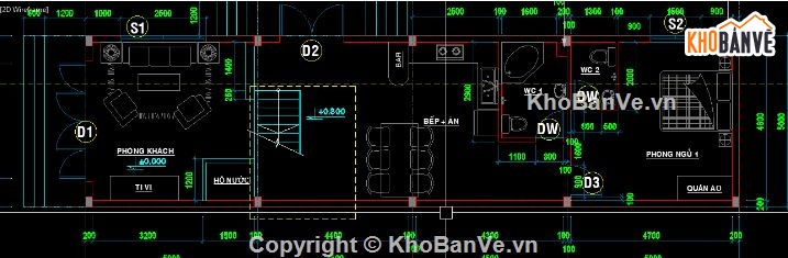 nhà phố 2 tầng,file nhà phố 2 tầng,mẫu nhà phố 2 tầng,cad nhà phố 2 tầng
