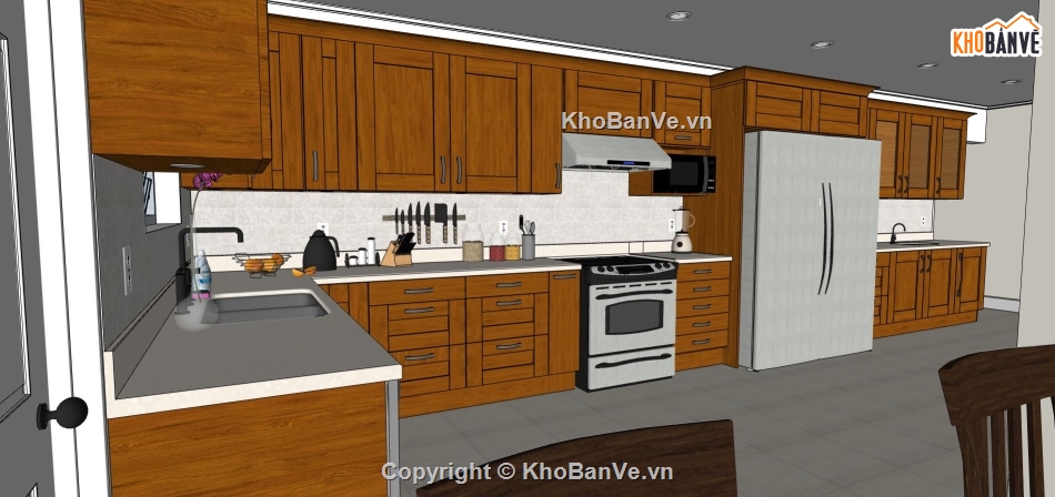 phối cảnh nội thất phòng ăn,phối cảnh nội thất phòng bếp,sketchup phòng bếp và ăn,thiết kế phòng bếp đẹp,thiết kế phòng bếp hiện đại