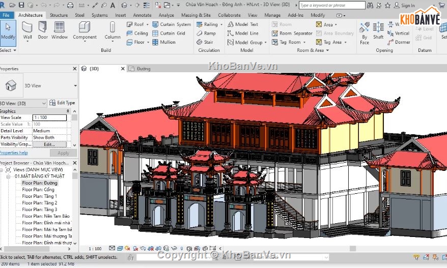 bản vẽ revit,bản vẽ chùa vẽ,bản vẽ chùa,bản vẽ revit chùa,revit chùa