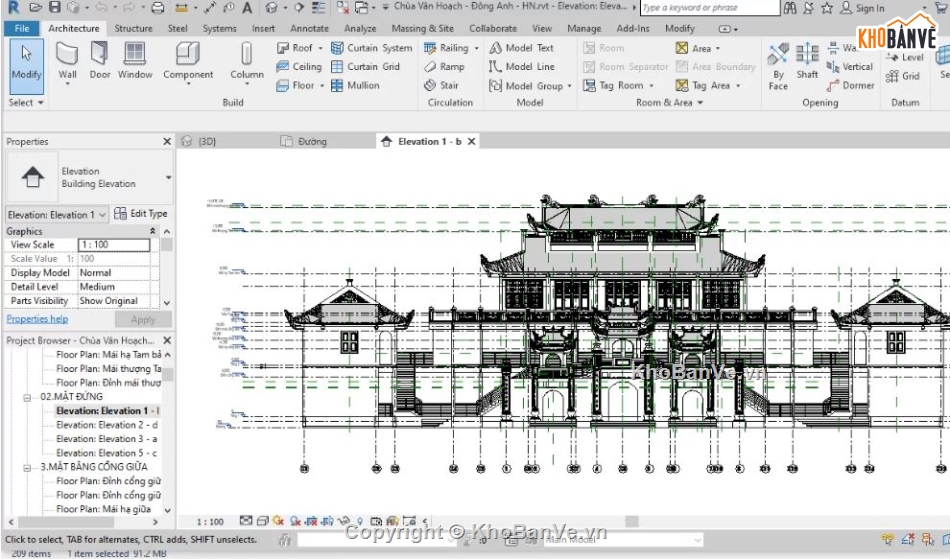 bản vẽ revit,bản vẽ chùa vẽ,bản vẽ chùa,bản vẽ revit chùa,revit chùa