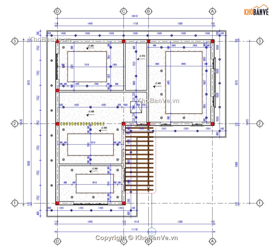 Biệt thự 2 tầng,Biệt thự mái nhật,Biệt thự đẹp,Revit Biệt thự mái Nhật,revit Biệt thự