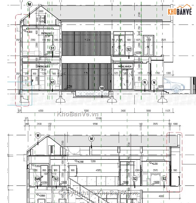 biệt thự 2 tầng,revit biệt thự 2 tầng,biệt thự 2 tầng file revit,file revit biệt thự 2 tầng