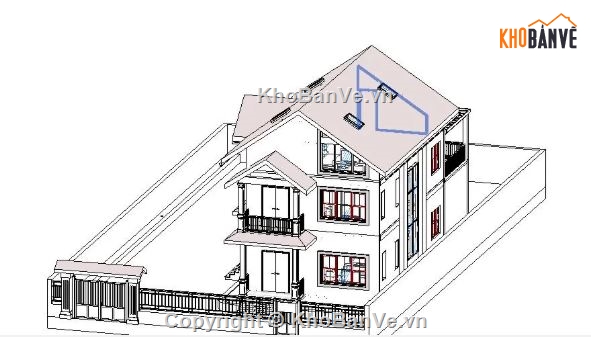 biệt thự 3 tầng,revit biệt thự 3 tầng,file revit biệt thự 3 tầng,biệt thự 3 tầng file revit