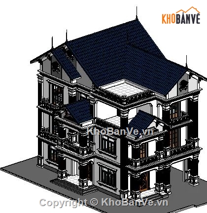 biệt thự 3 tầng,revit biệt thự 3 tầng,file revit biệt thự 3 tầng,biệt thự 3 tầng file revit