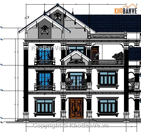 biệt thự 3 tầng,revit biệt thự 3 tầng,file revit biệt thự 3 tầng,biệt thự 3 tầng file revit