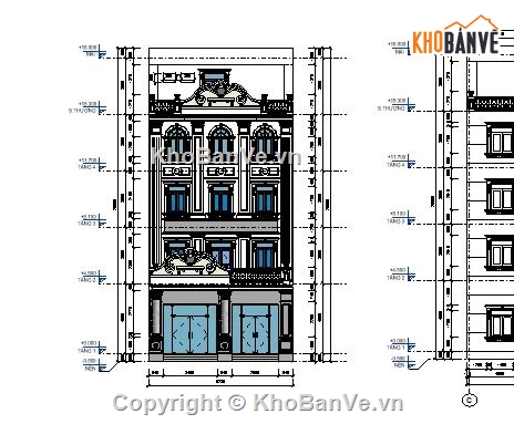 nhà phố 4 tầng 1 tum,file revit nhà phố 4 tầng 1 tum,revit nhà phố 4 tầng 1 tum