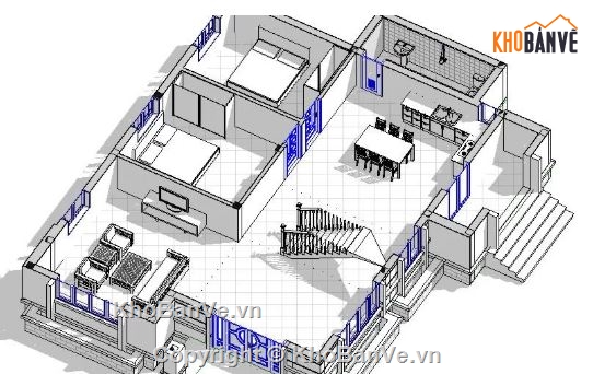 Biệt thự,biệt thự 2 tầng,revit biệt thự 2 tầng,file revit biệt thự 2 tầng