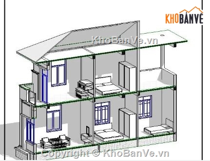 Biệt thự,biệt thự 2 tầng,revit biệt thự 2 tầng,file revit biệt thự 2 tầng