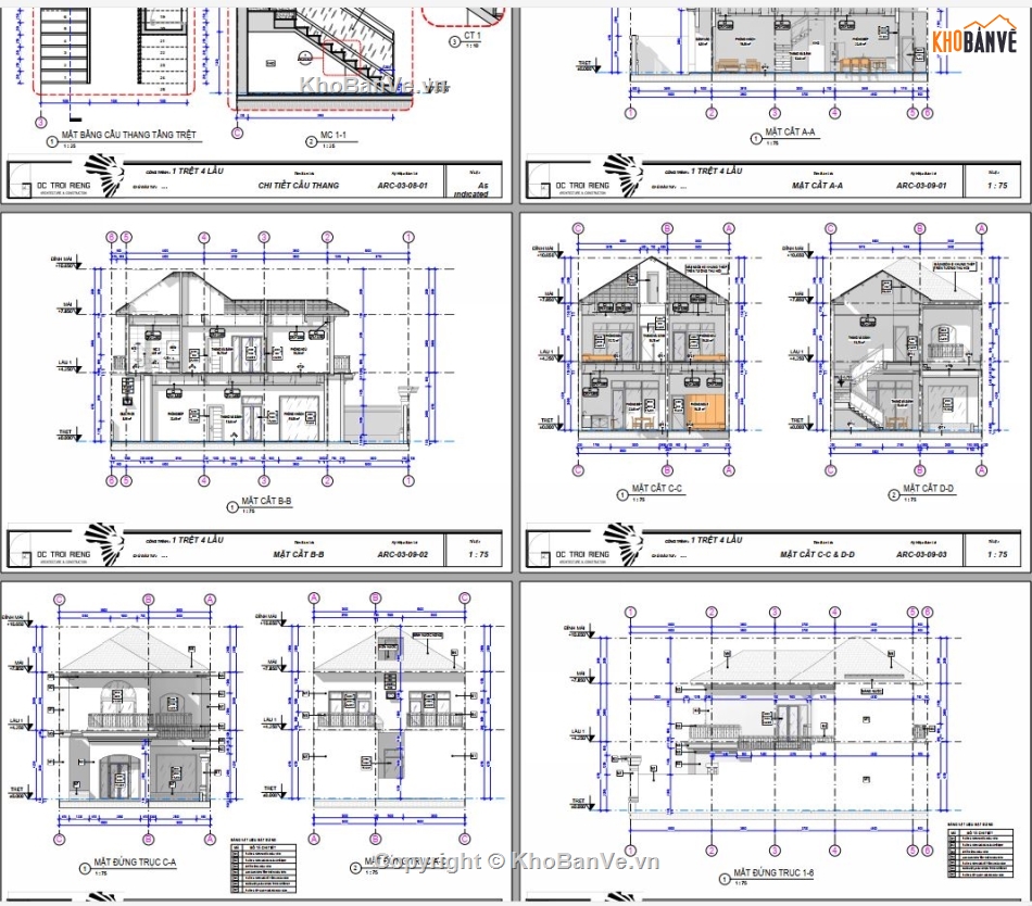 biệt thự revit,biệt thự 2 tầng,biệt thự mái nhật revit,file revit biệt thự