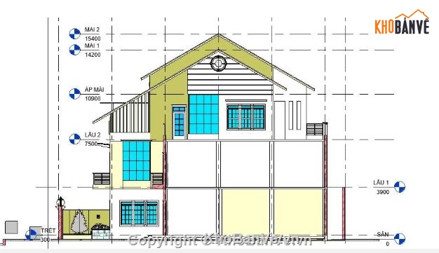 biệt thự 3 tầng,revit biệt thự 3 tầng,file revit biệt thự 3 tầng,biệt thự 3 tầng file revit