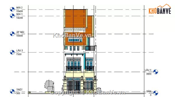 biệt thự 3 tầng,revit biệt thự 3 tầng,file revit biệt thự 3 tầng,biệt thự 3 tầng file revit