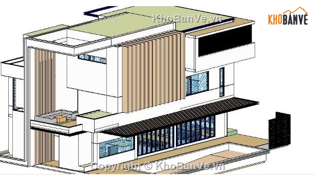 biệt thự 3 tầng,biệt thự hiện đại,biệt thự hiện đại 3 tầng,revit biệt thự 3 tầng