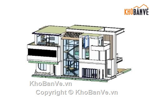 biệt thự 3 tầng,biệt thự hiện đại,biệt thự hiện đại 3 tầng,revit biệt thự 3 tầng